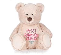 Alwaystrusted Personalised Gift Teddy Bear Pink My 1st Father's Day Glitter Girl AT-MB08-18-M