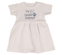 Alwaystrusted Personalised Gift White Bodysuit Dress Grey My 1st Vaisakhi Glitter Girl AT-TF27-31-CG