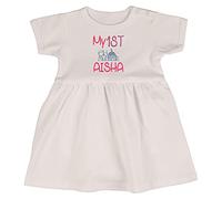 Alwaystrusted Personalised Gift White Bodysuit Dress Pink My 1st Eid Glitter Girl AT-TF27-27-M