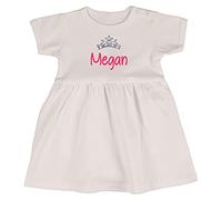 Alwaystrusted Personalised Gift White Bodysuit Dress Pink Tiara Girl AT-TF27-11-M