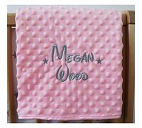 Alwaystrusted Personalised Pink Bubble Blanket Grey Disney Name Design