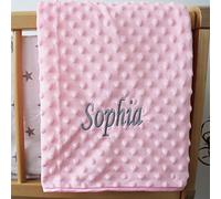 Alwaystrusted Personalised Pink Bubble Blanket Name Design