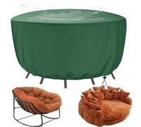 Alwayswhy Garden Furniture Covers Waterproof, 420D Oxford Fabric Outdoor Round Table Cover Dustproof, Patio Set Covers, for Rattan Garden Table Chair Sofa, Green, 250x70cm