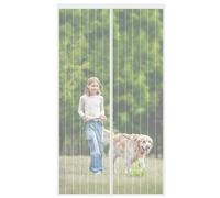Alwayswhy Magnetic Fly Screen Door, Fly Curtains, Heavy Duty Mesh, Keep Bugs Out Lets Fresh Air in, White-A,60x195cm
