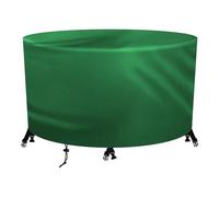 Alwayswhy Round Garden Furniture Covers Waterproof,Round Garden Table Cover 120x85cm,Heavy Duty 420D UV Resistant Tearproof Windproof Outdoor Patio Circular Table Cover,Green