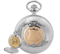 Alwesam Automatic Pocket Watch Mechanical Pocket Watches Cross Pattern with Chain Christmas Graduation Birthday Gifts Father's Day, PJX1106, gift