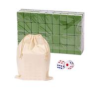ALWIDA Chinese Mahjong Game Set Full Size with Large Storage Bag, Portable Table Game, Travel Chinese Traditional Board Game, Chinese Majong Set with 146 Melamine Resin Mahjong Tiles for Family