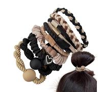 ALWIDA Women Elastics Hair Tie | 10X Soft Elastic Hair Bands Hair Wrap for Girls - Hair Elastic Accessories Hair Ties for Thick And All Hair Types