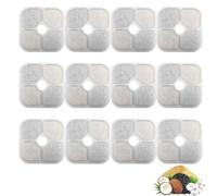 Alwodici 12Pcs Cat Fountain Filters Pixi Water Fountain Filter Triple Powerful Filtration Suitable for Cat and Dog Pet Water Dispensers Activated Carbon Filter Cotton Mesh Cat Dog Water Filter