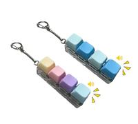 Alwodici 2Pcs Keyboard Fidget Toys 4-Button Clicky Keyboard Fidget Keychain Funny Fidgets Keyboards Toy Colorful Keyboards Clicker Fidgets Toy For Adults Kids Enhance Attention And Relieve Stress