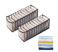 Alwodici 2Pcs Underwear Drawer Organiser Socks Organiser 11 Grids Clothes Drawer Organizer Grey Independent Mesh Partition Organizer Washable Wardrobe Storage Divider For Sock Panties Tie Handkerchief