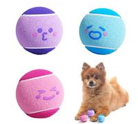 Alwodici 3 Pack Dog Tennis Balls Toy 4.2cm Mini Bounce Dog Ball Interactive Dog Rubber Toy Balls Indestructible Dog Ball Indoor Outdoor Suitable For Small Dogs And Cats