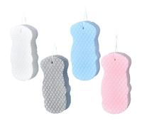 Alwodici 4 Pcs Bath Sponge Magic Exfoliating Sponge Double-Sided Use Soft Body Sponges for Adults Kids Reusable Dead Skin Remover for Body Wash Sponges for Body Skin Face