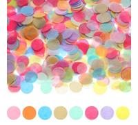 Alwodici 50g Round Confetti 1 Inch Biodegradable Confettis Colorful Paper Scraps Table Confetti For Wedding,Birthday,Party Decoration Festivals, Celebrations, Banquets