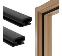 Alwodici 6m Draught Excluder for Door Window Black D-Shape Rubber Weather Stripping Self-Adhesive Window Sealing Strip Door Frame Windows Anti-Collision Soundproofing Insulation for 2.5-6mm Gap