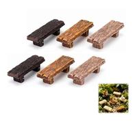 Alwodici 6Pcs Mini Resin Bench Set Miniature Benches For Fairy Garden Dollhouse Tiny Furniture Accessories Park Bench Garden Decoration For Fairy Garden Bonsai Terrarium Micro Landscape Diy Crafts
