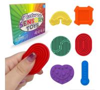 Alwodici Fidget Toys 6 Pcs Sensory Stone Textured Worry Stone for Autism Kids Calming Stress Toys for Anxiety Relief for Children and Adults Social Emotional Feelings Toys for Special Needs