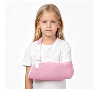 Alwodici Kids Arm Sling Pink Breathable Mesh Arm Support Sling With Shoulder Pad For Injury Adjustable Right Left Shoulder Immobiliser Support Brace Strap For Arms, Wrist, Elbow, Shoulder Injuries