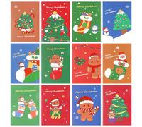 Alwodici Mini Christmas Notepads 30 Pcs Cartoon Pocket Notebooks Christmas Tree, Xmas Socks, Gingerbread Man Mini Daily Journal Notepads for Kids Christmas Planner Christmas Eve Box Fillers for Kids