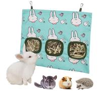Alwodici Rabbit Hay Feeder Bag Guinea Pig Hay Feeder 3 Holes Hanging Hay Feeding Bags Can Be Disassembled, Washed, And Reused, Suitable For Small Animals Such As Rabbits Hedgehogs Chinchillas