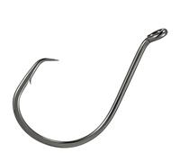 Alwonder 100 Pack Circle Hook Live Bait Hook Black Nickel Sharp Offset Wide Gap Surf Fishing Catfish Bass Bluegill Tuna Freshwater Saltwater #6