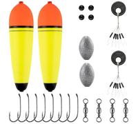 Alwonder 50g Mackerel Fishing Float Set for Mackerel Fishing Include Beads, Baitholder Hooks, Swivel and Float Stops Fully Accessories for Sea Cod or Predatory, 2 Pack