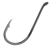 Alwonder 50pcs Fishing Drop Shot Hook Black Nickel Sharp Offset Bait Hook for Surf Fishing Catfish Bass Tuna Hooks Freshwater Saltwater #1