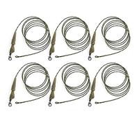Alwonder 6 x Pre-tied Carp Rigs for Anti Tangle Helicopter Rigs Set up Carp Fishing Accessories Ready Action Leadcore Leaders for Weedy or Silty Bottom
