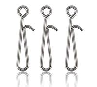 Alwonder Bait Rigs Clip Sea Fishing Link Connector for Rigs Tying Quick Easy Change Lure Clip Strong Connector Link Sea Fishing Swivel Tackle Accessories Size 0