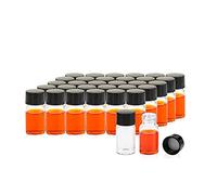 ALWSCI 100 pcs Sample Vials 3 mL Clear Glass Vials Sample Bottles With Screwcap, PE Liner Sample Containers Lab Vial Bottle Liquid Oil Bottle 16x33 mm