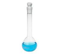 ALWSCI 2 pcs 50mL Volumetric Flask, Globe Glass with Glass Stoppers, 3.3 Borosilicate Glass, Class A, White Graduation, Volumetric Flask for Laboratory School Project