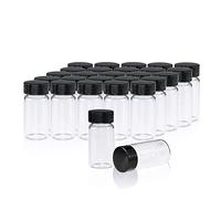 ALWSCI 20 mL Sample Vials 20 pcs Sample Glass Bottles With Screwcap, PE Liner Sample Containers Lab Vial Bottle Liquid Sampling Glass Bottles Oil Bottle