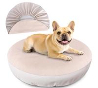 ALWZ-RDY Dog Bed Covers Replacement Washable for Round & Donut Dog Bed 100% Waterproof Dog Bed Sheets Soft & Noiseless Pet Bed Cover 30" x 30" x 9.8" Beige