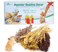 ALWZ-RDY Natural Hamster Bedding, Hamster Herbs Flowers for Hamster Cage Enclosure Habitat Decor Hamster Sprays for Dwarf Syrian Guinea Hamsters Gerbil Degus or Other Small Animals（Grain Version）