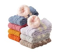 Alxad 5 Pairs Women Fluffy Socks Warm Winter Slipper Socks Comfy Fleece Cabin Plush Sleep Soft Fuzzy Cosy Bed Socks for Women and Girl