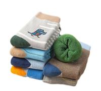 Alxad Kids Merino Wool Thermal Socks for Toddlers Boys Girls Winter Socks Thick Warm Heavy Cosy Crew Boot Skiing Animal Socks 5 Pairs