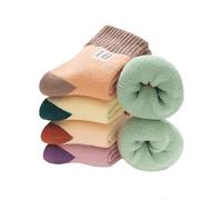 Alxad Kids Merino Wool Thermal Socks for Toddlers Boys Girls Winter Socks Thick Warm Heavy Cosy Crew Boot Skiing Animal Socks 5 Pairs