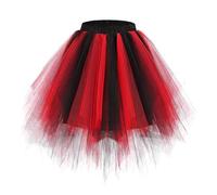 Alxad Women's Tulle Skirt Retro Petticoat Underskirt Teen Adult Classic Elastic 3 Layered 80's Tutu Skirts Ballet Dance Festival Party Costume