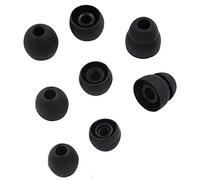 ALXCD Ear Tip for LG HBS Series Earphone, SML & Double Flange Silicone Replacement Earbud Gel Tip, Fit for LG HBS-750 770 800 810 900 910 Tone Pro Ultra Plus (Not for 1100)[4 Pair](Black)
