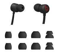 ALXCD Ear Tips Compatible with Beats Flex, 4 Sizes (S/M/L/D), 4 Pairs Soft Silicone Eargels Replacement Earbuds Tips, Black