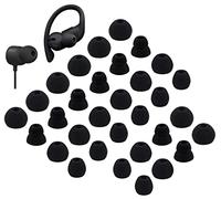 ALXCD Ear Tips Compatible with Beats Flex Earphones, S/M/L/D 4 Sizes 16 Pairs Soft Silicone Eargel Earbuds Tips Eartips, Compatible with Powerbeats Pro Compatible with Beats Flex, 16 Pairs (Black)