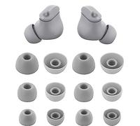 ALXCD Ear Tips Compatible with Beats Studio Buds, S/M/L 3 Sizes 6 Pairs Soft Silicone Earbuds Tips Eartips Replacement, Compatible with Beats Studio Buds, Moon Gray