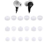 ALXCD Ear Tips Compatible with JBL Endurance Run 3 2 Wired Earbuds, 9 Pairs S/M/L Sizes Replacement Soft Silicone Earbud Tips Eartips, Compatible with JBL Endurance Run 3 9 Pairs White