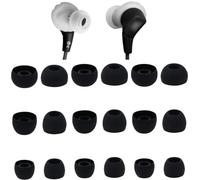 ALXCD Ear Tips Compatible with JBL Endurance Run 3 2 Wired Earbuds, 9 Pairs S/M/L Sizes Replacement Soft Silicone Earbud Tips Eartips, Compatible with JBL Endurance Run 3 9 Pairs Black
