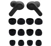 ALXCD Ear Tips Compatible with JBL Vibe Beam Headphones, 6 Pairs S/M/L Sizes, Black