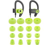 ALXCD Ear Tips for Beats Powerbeats 2 3 Headphone, 16 Pairs Silicone Replacement Earbud Tips, Fit for Beats Powerbeats2 Pb3 (Green)