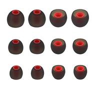 ALXCD Ear Tips for in-Ear Headphone, S/M/L 6 Pair Replacement Earbud Tips, (Black/Red)