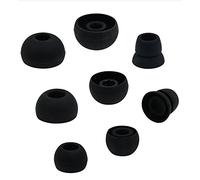 ALXCD Ear Tips for Powerbeats 2 Wireless Headphone, SML 3 Sizes 3 Pair Silicone Replacement Earbud Tips & 1 Pair Double Flange Ear Tip Cushion, Fit for Beats Powerbeats2 Wireless Pb2[4 Pair](Black)