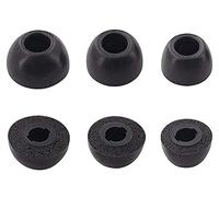 ALXCD Foam Eartips Compatible with Skullcandy Sesh Evo Indy Earbuds, SML 3 Sizes 3 Pairs Soft Memory Foam Ear Tips Earbuds Foam Tips, Compatible with Skullcandy Earbuds Sesh Evo Indy Evo, Black SML