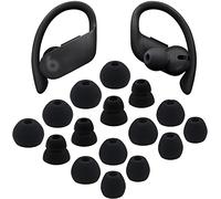 ALXCD Replacement Eartips Silicone Earbuds Buds Set Compatible with Powerbeats Pro, 8 Pairs S/M/L/D 4 Sizes Soft Silicone Earbuds Tips, Compatible with Powerbeats Pro Headphones PB Pro (Black)